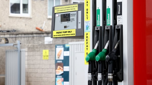 The cost of petrol, diesel and marked fuel oil (green diesel) will rise from next Monday (Pic: RollingNews.ie)