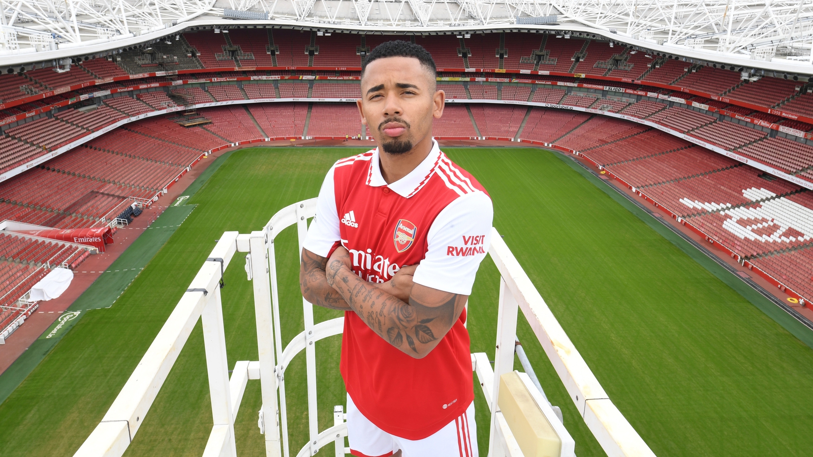 Arsenal new boy Gabriel Jesus spotted in full Gunners kit at the Emirates  Stadium for the first time since 45 million transfer