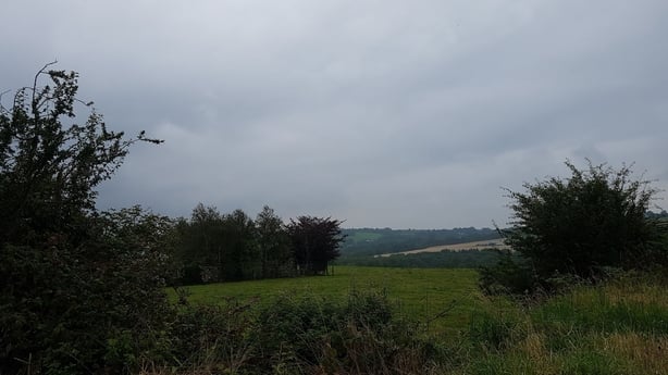 The view looking north from one of the field boundaries used by the Anti-Treaty IRA as a firing position during the Battle for Cork
