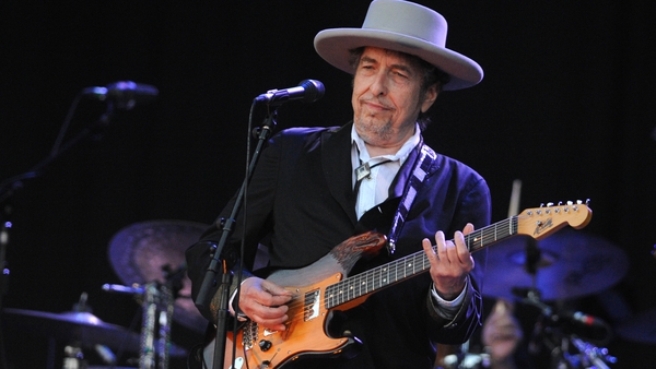 Bob Dylan on stage in 2012