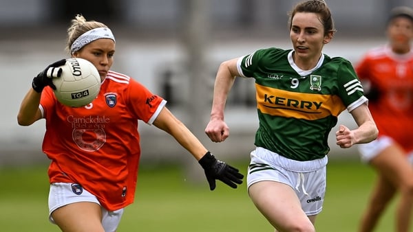 Lauren McConville of Armagh in action against Kerry's Cáit Lynch