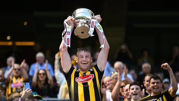 Kilkenny captain Mick Malone lifts the All-Ireland Junior title