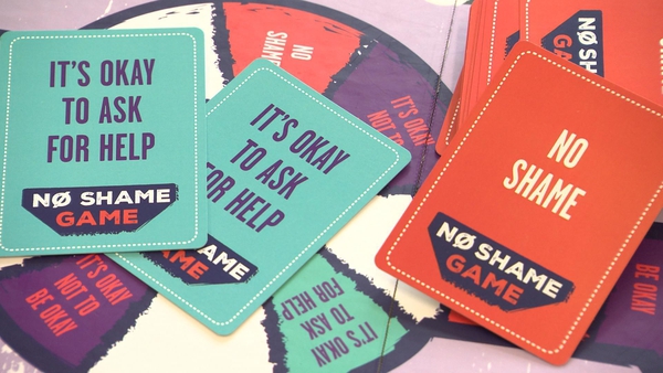 Cards from the No Shame Game, created by teenagers in Co Meath