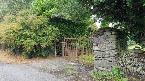 The "battlefield gate" in Moneygurney, the location of a doomed "last stand" made by some of the IRA defenders. Photo: Sara Nylund for the Landscapes of Revolution Project