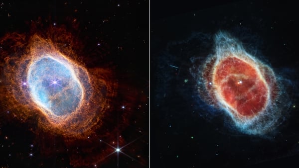 Images taken by the James Webb Space Telescope showed dying stars shrouded in gas and dust