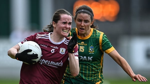 Nicola Ward steers clear of a tackle against Meath - a key part of the Galway approach