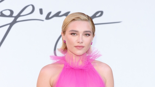 Florence Pugh at the Valentino Haute Couture fashion show. Photo: Getty