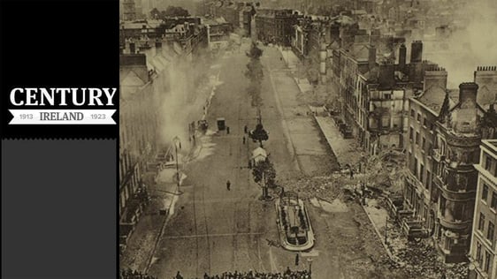 Century Ireland Issue 235 - Sackville Street after bombardment – a view from the Nelson Column Photo: Illustrated London News, 15 July 1922