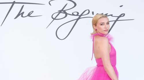 Florence Pugh walked the red carpet at Valentino's haute couture show
