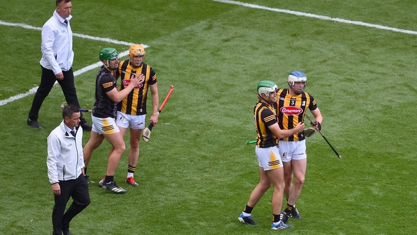 Eoin Murphy, Richie Reid, Paddy Deegan, and Huw Lawlor after the semi-final win over Clare