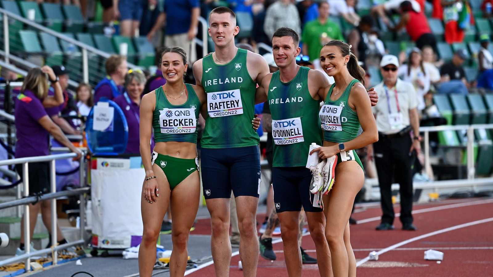 Ireland mixed relay team 8th in 4x400m world final