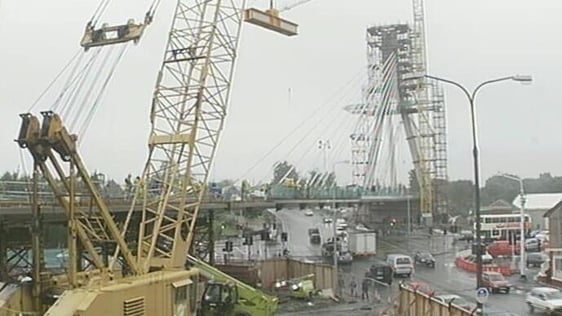 Luas bridge under construction, Dundrum (2002)
