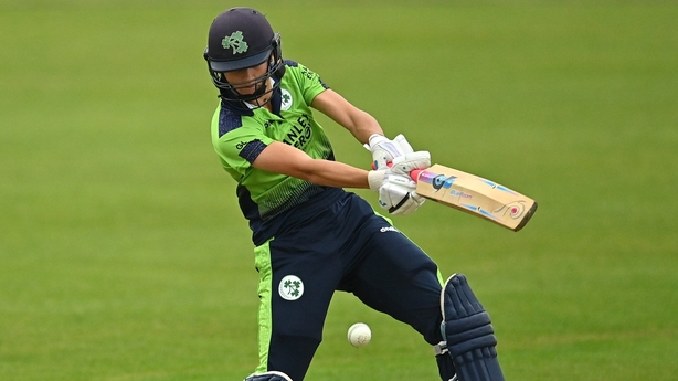 Gaby Lewis of Ireland during the Women's T20 International match between Ireland and Pakistan