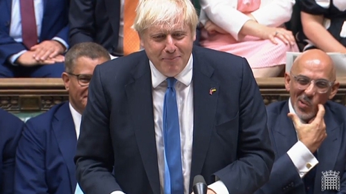 Boris Johnson took part in his final PMQs this afternoon