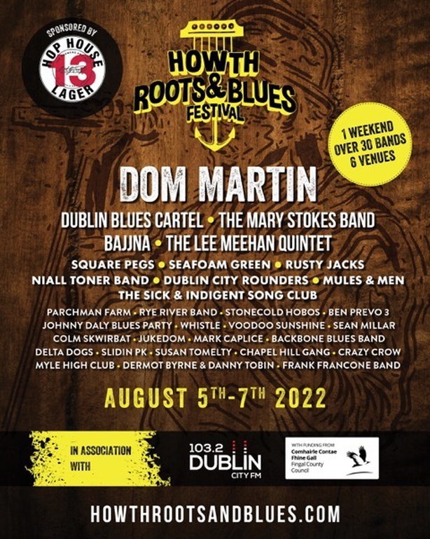 Howth Roots and Blues Festival lines up 33 free gigs