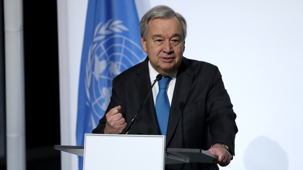 Antonio Guterres accused social media platforms and advertisers of profiting off the spread of hateful content (file image)