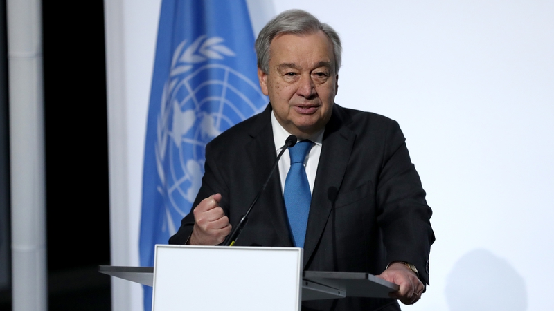 UN Secretary-General Antonio Guterres said he doesn't underestimate the challenges but that they can be overcome