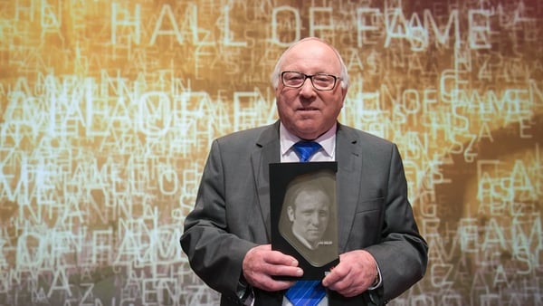 Uwe Seeler with his trophy as he attended the opening gala for the Hall of Fame of German Football in 2019