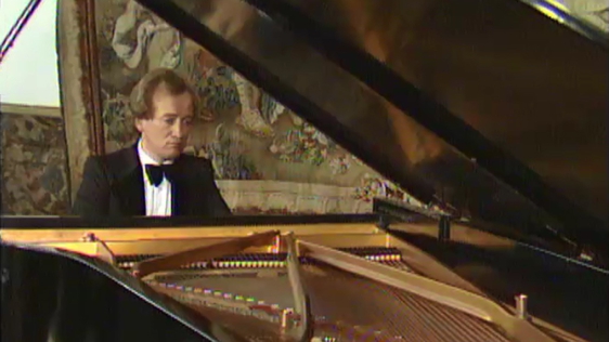 John O'Conor plays the piano in Bantry House, County Cork in 1982.