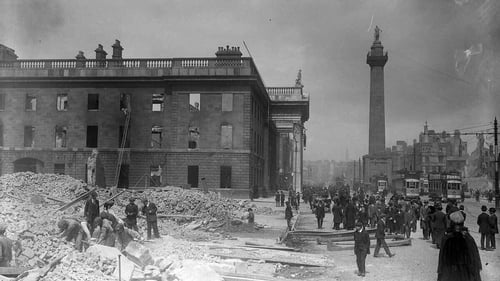 The GPO on Sackville Street in the aftermath of the Easter Rising (Photo: National Library of Ireland)