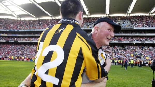 Cody celebrates with Eoin Larkin after the 2006 All-Ireland win