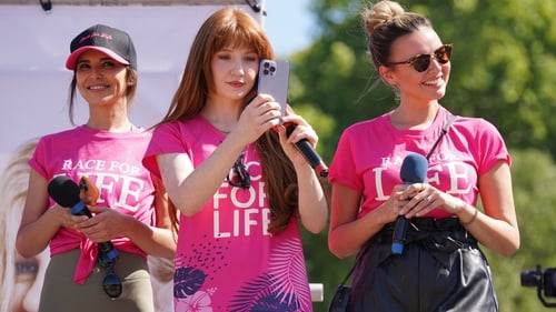 Former Girls Aloud band members (left to right) Cheryl, Nicola Roberts and Nadine Coyle at the Race for Life for Sarah at Hyde Park, London