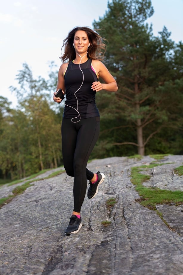 Woman jogging outside