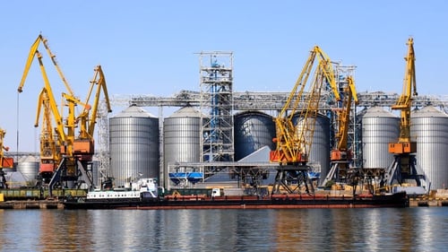 Odessa's grain silos are full, as a Russian blockade has stopped ships leaving during the Ukraine war. Photo: Rospoint/ Shutterstock