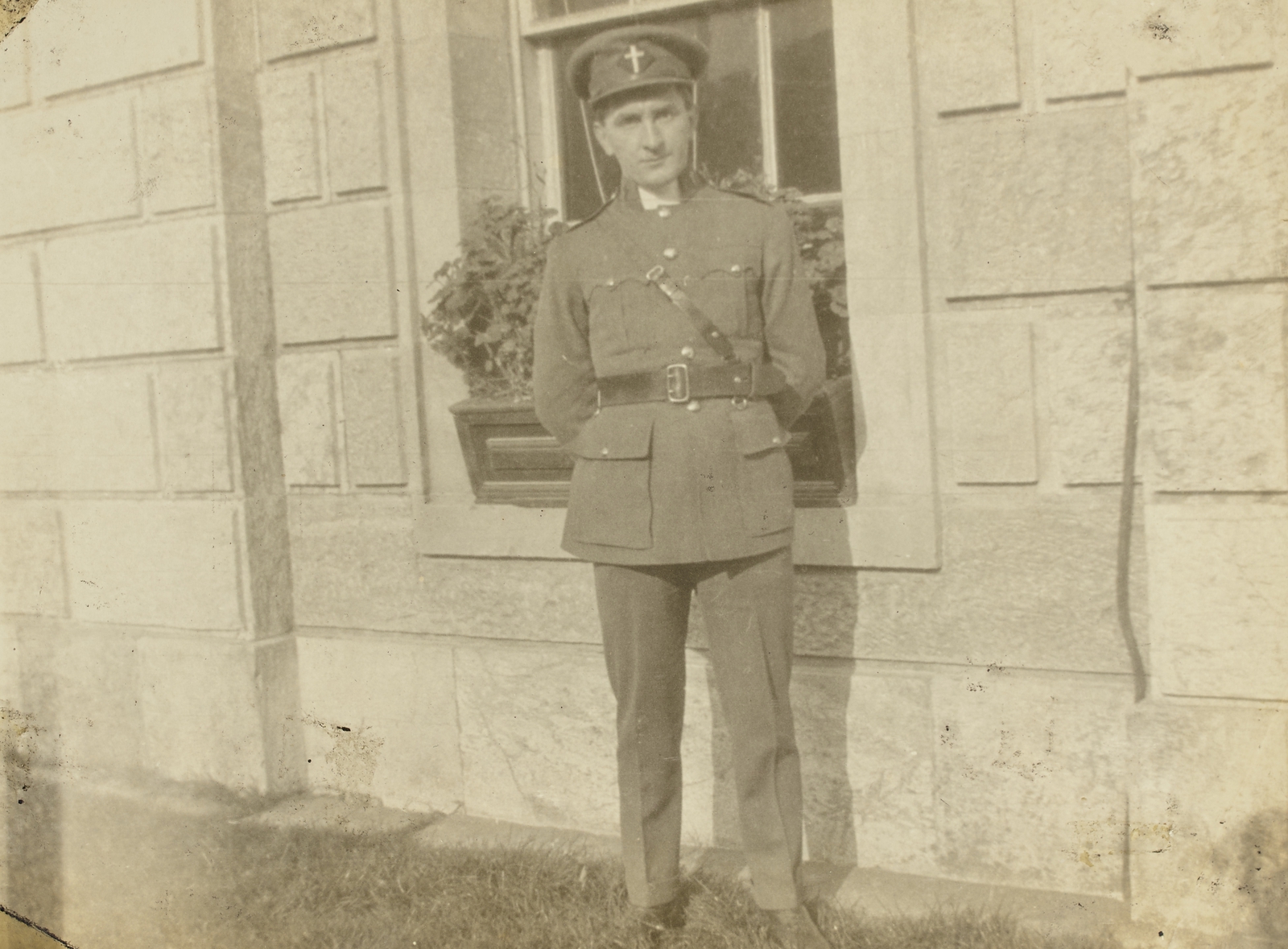 Image - Captain Rev. Denis J. Wilson, Chaplain to the National Army. Image courtesy of the National Library of Ireland