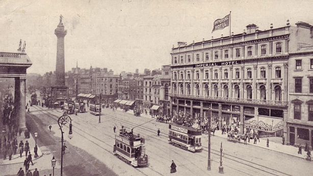 late 1800s postcard of Imperial Hotel & Cleary's department store in Lower Sackville Street, Dublin, published before the 1916 Easter Rising when the hotel was virtually destroyed during the rebellion Photo: Image courtesy of Aida Yared