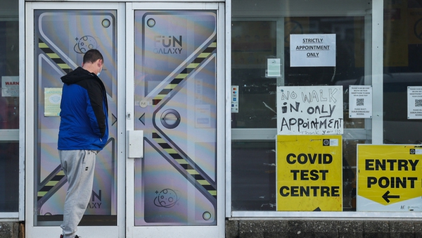 A Covid test centre in Finglas, Dublin, in January this year (Pic: RollingNews.ie)