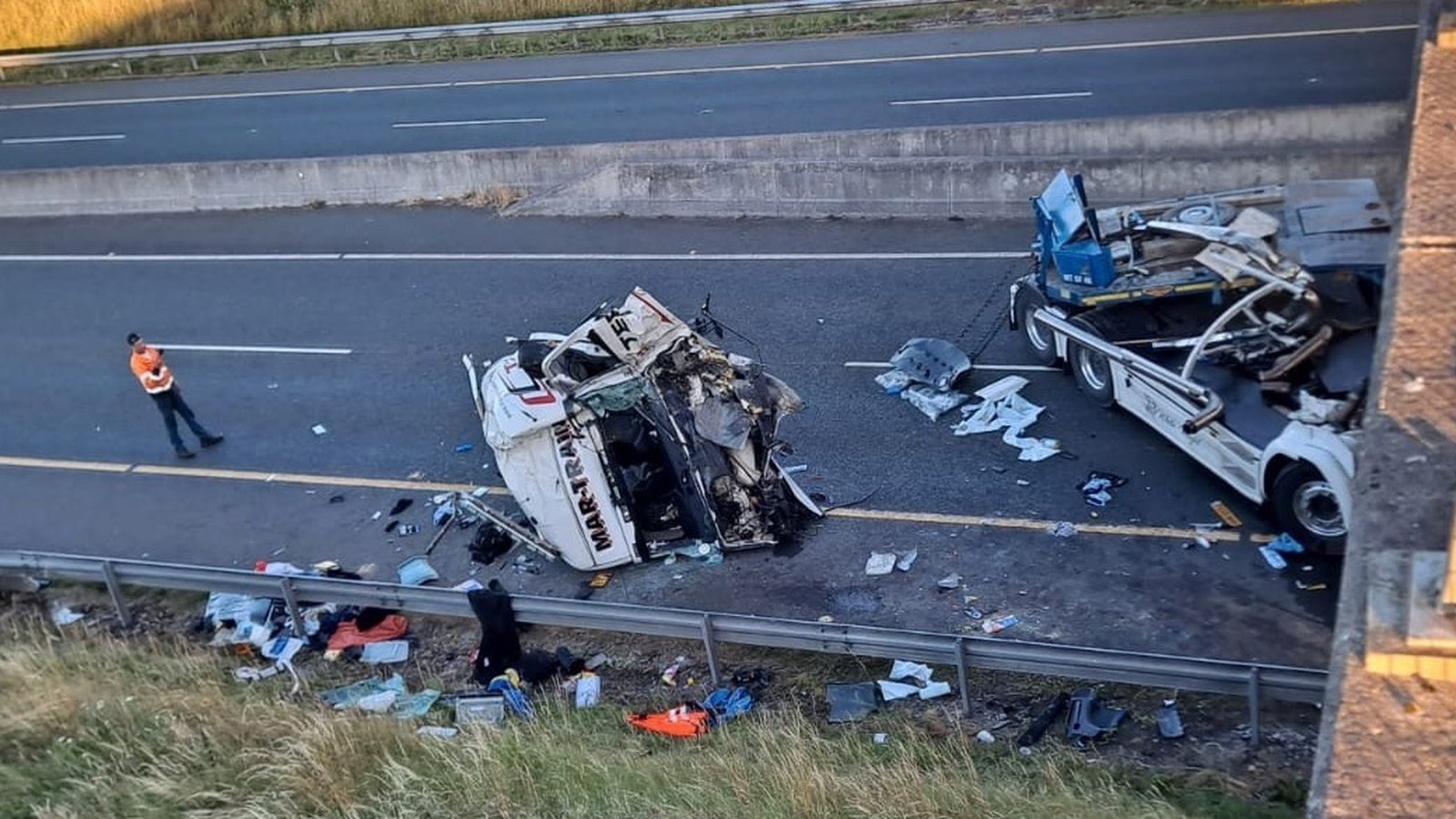 Part of M6 motorway remains closed following collision