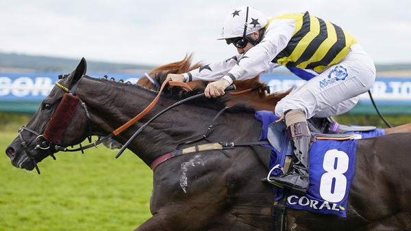 Connor Beasley gets Commanche Falls up to win the Coral Stewards' Cup