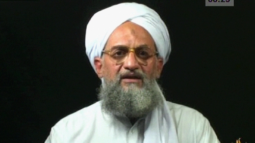 Al-Qaeda leader Ayman al-Zawahiri pictured during a pre-recorded broadcast on Al-Jazeera in 2006