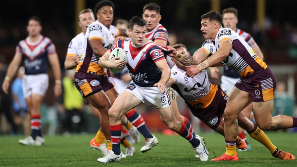 Luke Keary in action for the Sydney Roosters against the Brisbane Broncos earlier this week