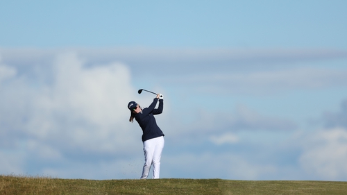 Leona Maguire in action on day two at Muirfield