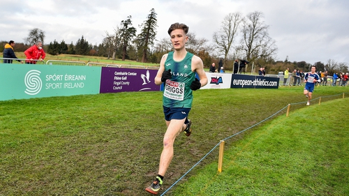 Nick Griggs - pictured above at the Under-20 Cross Country Championships in Dublin last year - finished in ninth place in the 3000m event in Cali