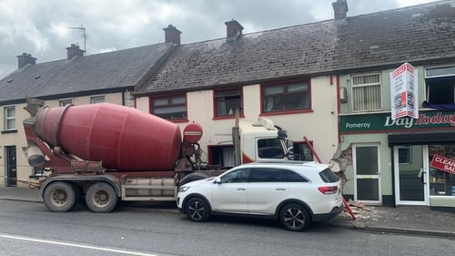 The lorry collided with a house on Main Street shortly before 8am