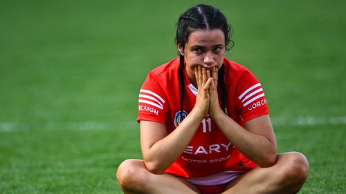 Fiona Keating left to gather her thoughts after the final defeat to Kilkenny