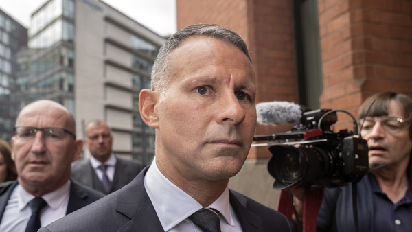 Ryan Giggs pictured as he arrived at Manchester Minshull Street Crown Court