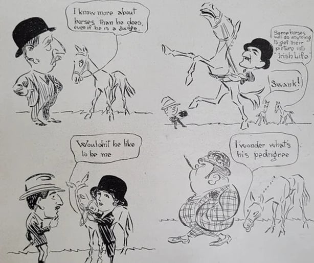 The horse show - what the horse thinks Photo: Irish Life, August 1922