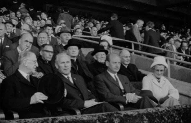 President Éamon de Valera and Taoiseach Jack Lynch attend the All Ireland Hurling Final (1967)