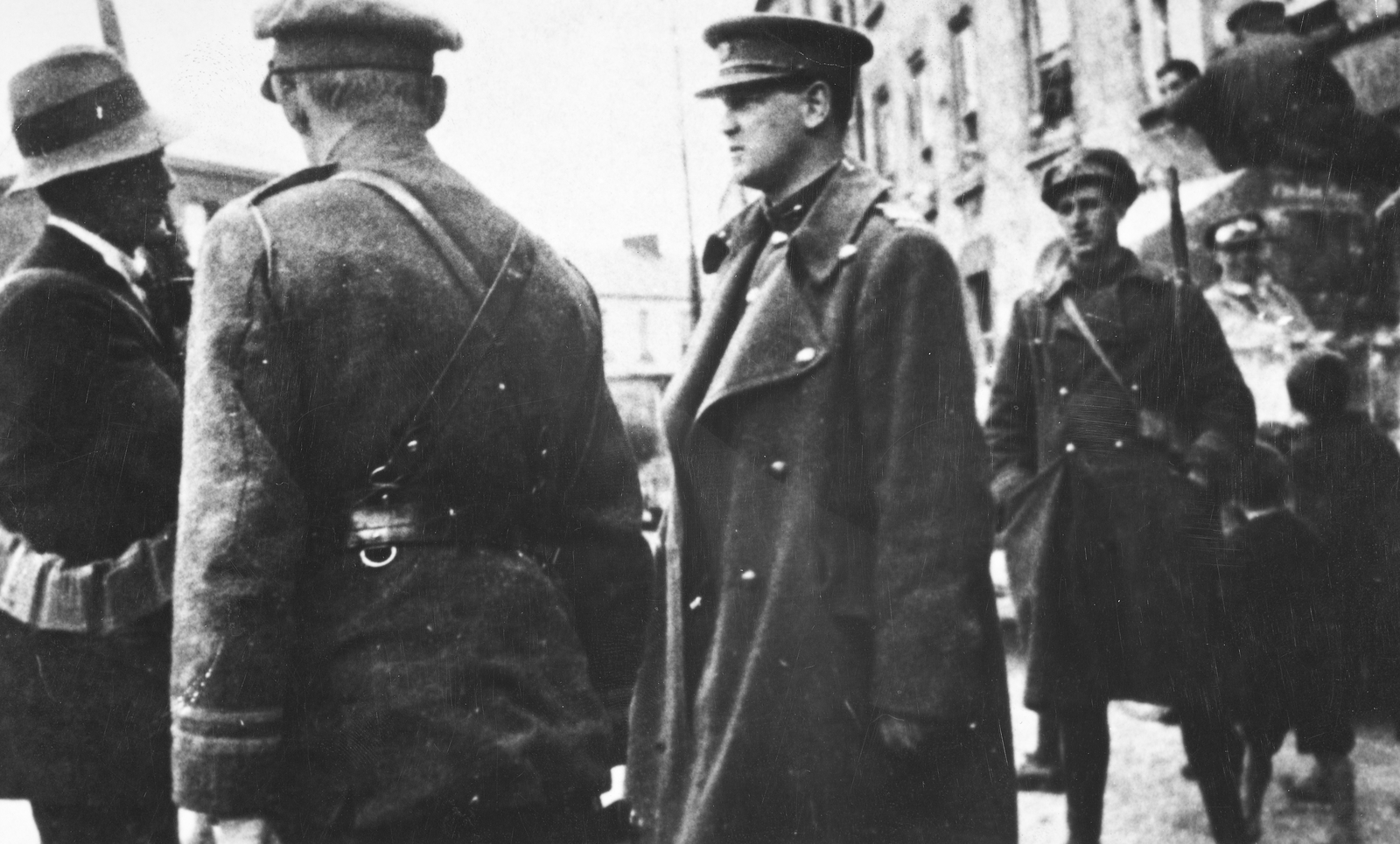 Image - Some of the soldiers he inspected had not even received uniforms (Pic: National Library of Ireland)