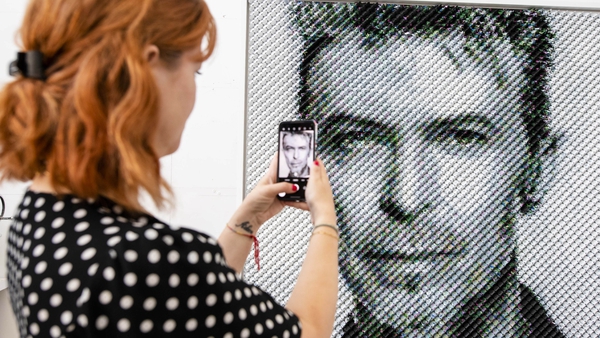 A portrait of David Bowie, commissioned by Sky Arts to celebrate Bowie topping a new list of Britain's 50 most influential artists of the last 50 years All photos: Press Association
