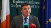 Minister for Finance Paschal Donohoe speaking to the media today (pic: Rollingnews.ie)