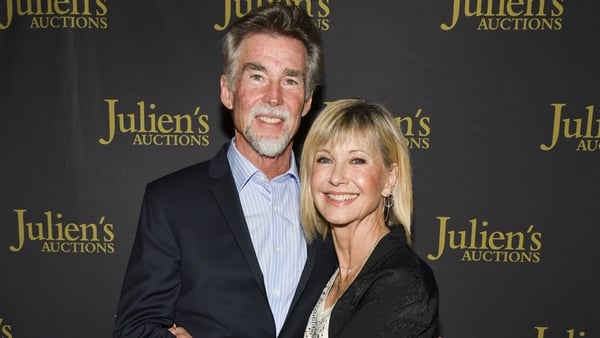 John Easterling and Olivia Newton-John, pictured in Beverly Hills, California in October 2019