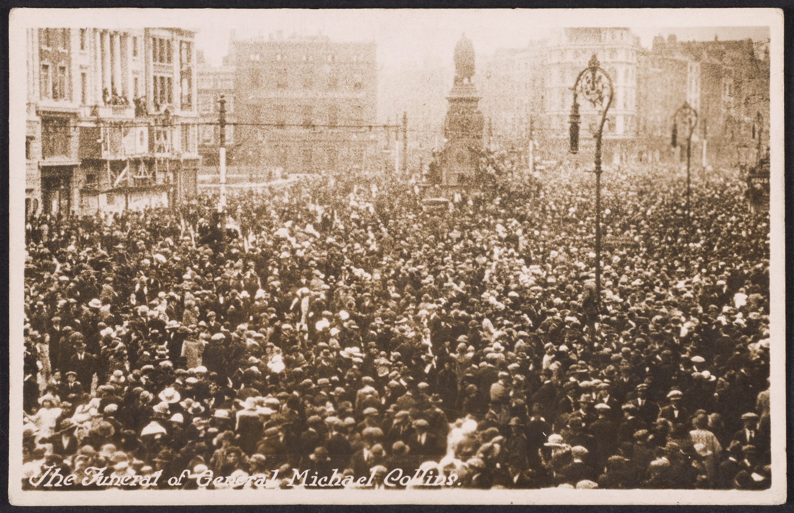 Image - Postcards of the funeral were printed immediately and widely distributed. Image: National Library of Ireland.