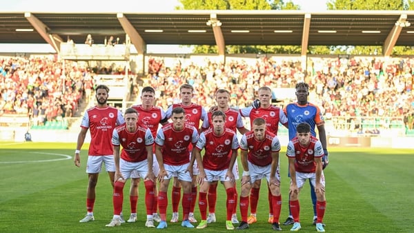St Patrick's Athletic players ahead of the second leg against CSKA Sofia