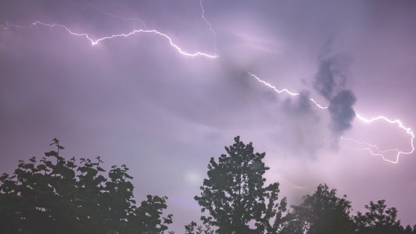 Met Éireann said some of the storms will bring intense lightning (stock image)