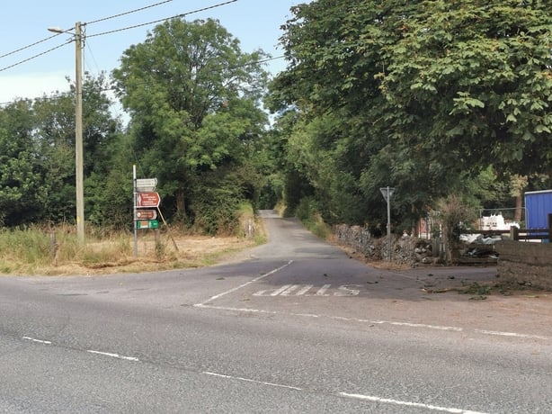 C.The view from Long's Public House towards the road down which the National Army convoy travelled on 22 August 1922. Largely unaltered, it was the sighting of the convoy at this spot that set in train the sequence of events that led to the ambush.